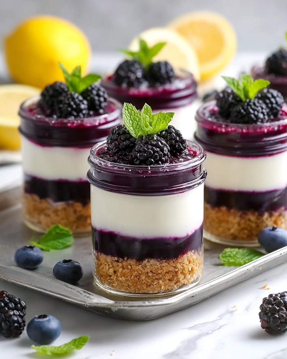Blueberry Lemon No-Bake Cheesecake Jars Recipe - Recipe Image