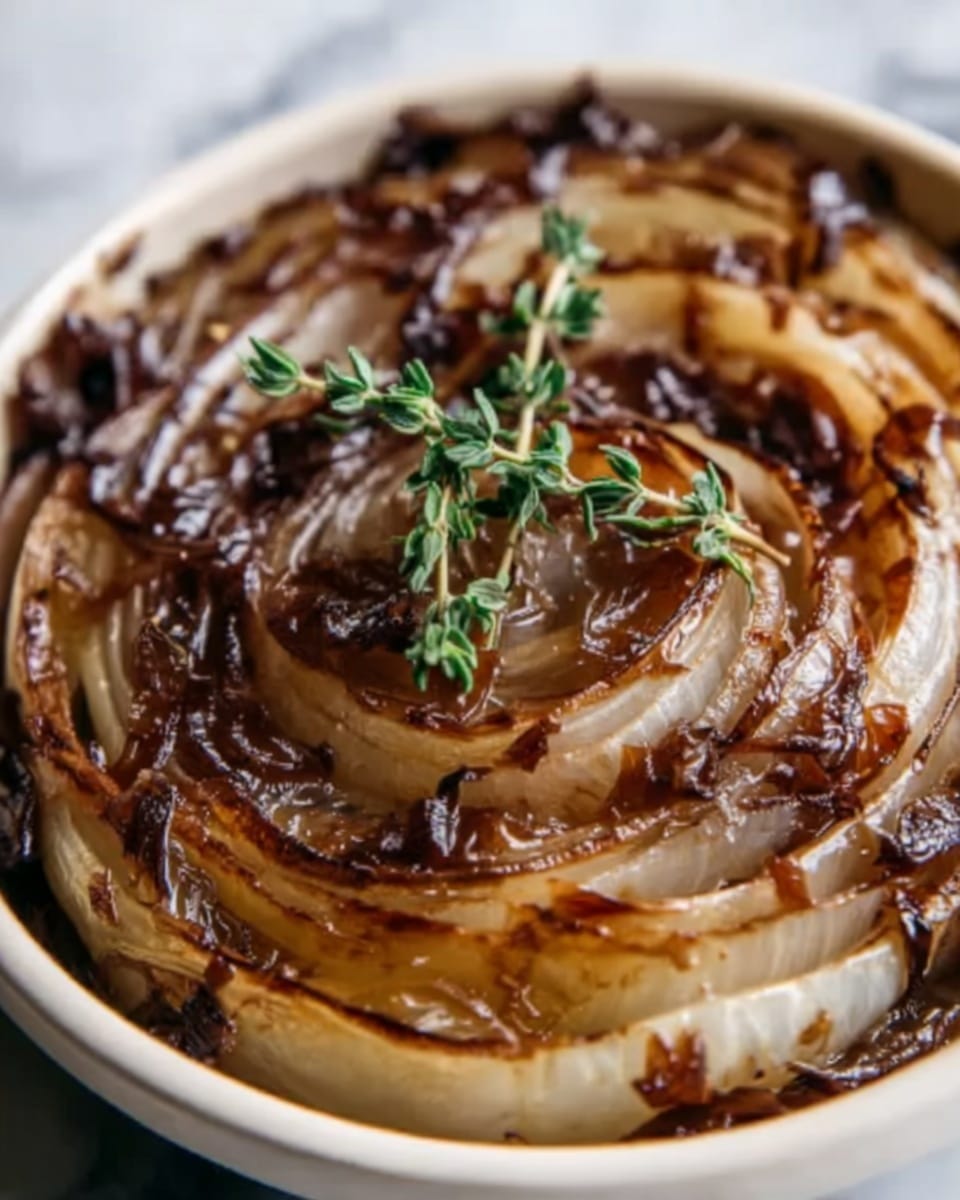 Crockpot Balsamic Glazed Caramelized Onions Recipe - Recipe Image