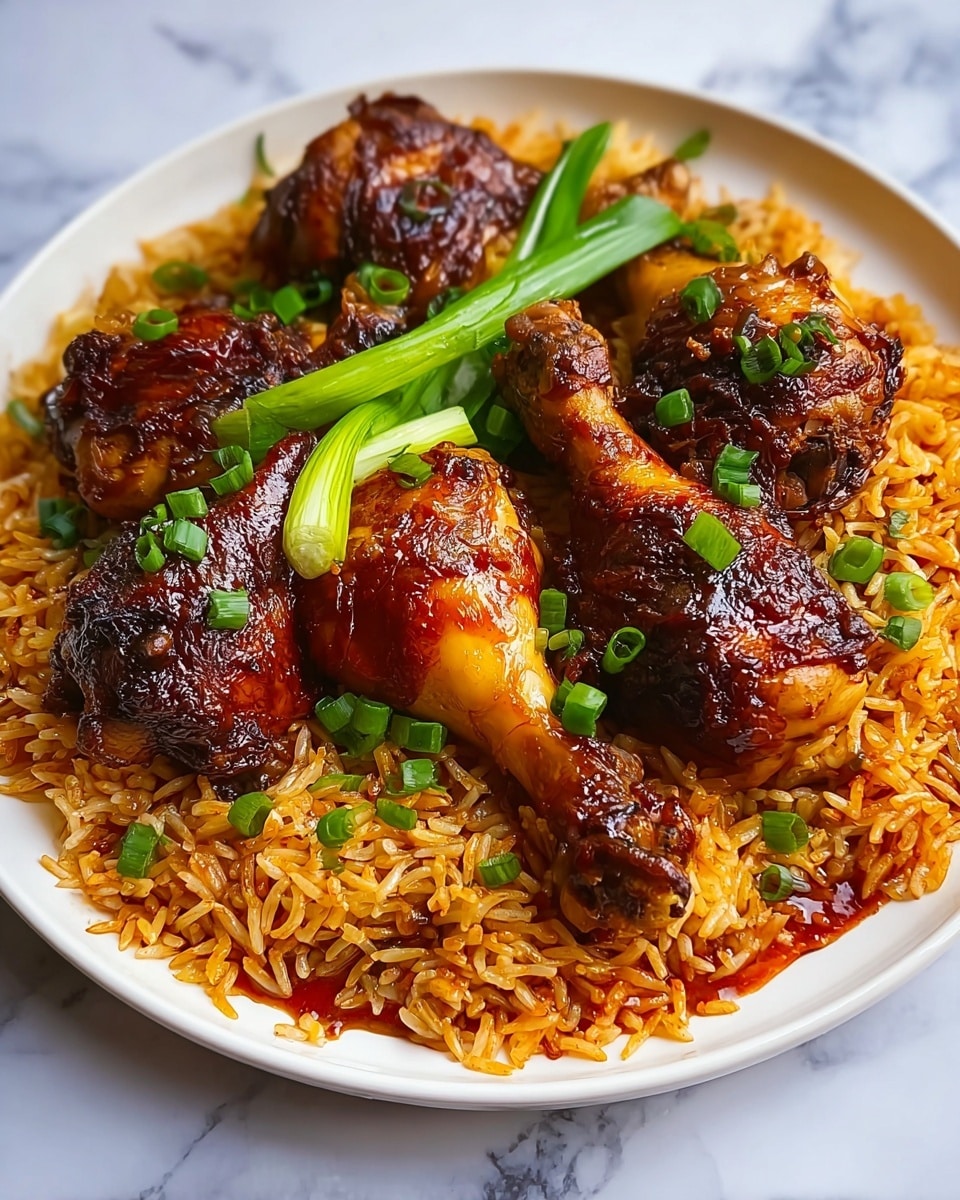 Gochujang-Braised Chicken with Crispy Jasmine Rice Recipe - Recipe Image