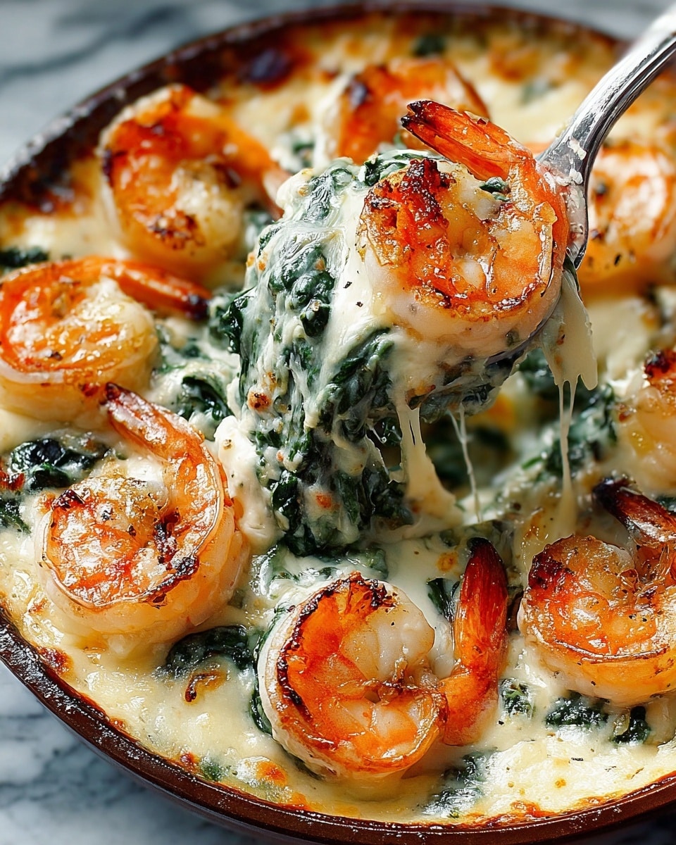 Creamy Crab Cheese Shrimp with Spinach Recipe - Recipe Image