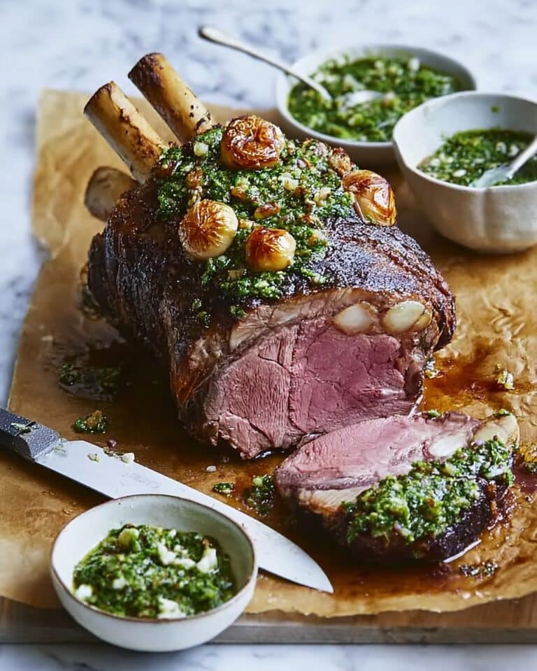 Buttermilk Brined Lamb With Mint and Pistachio Relish Recipe