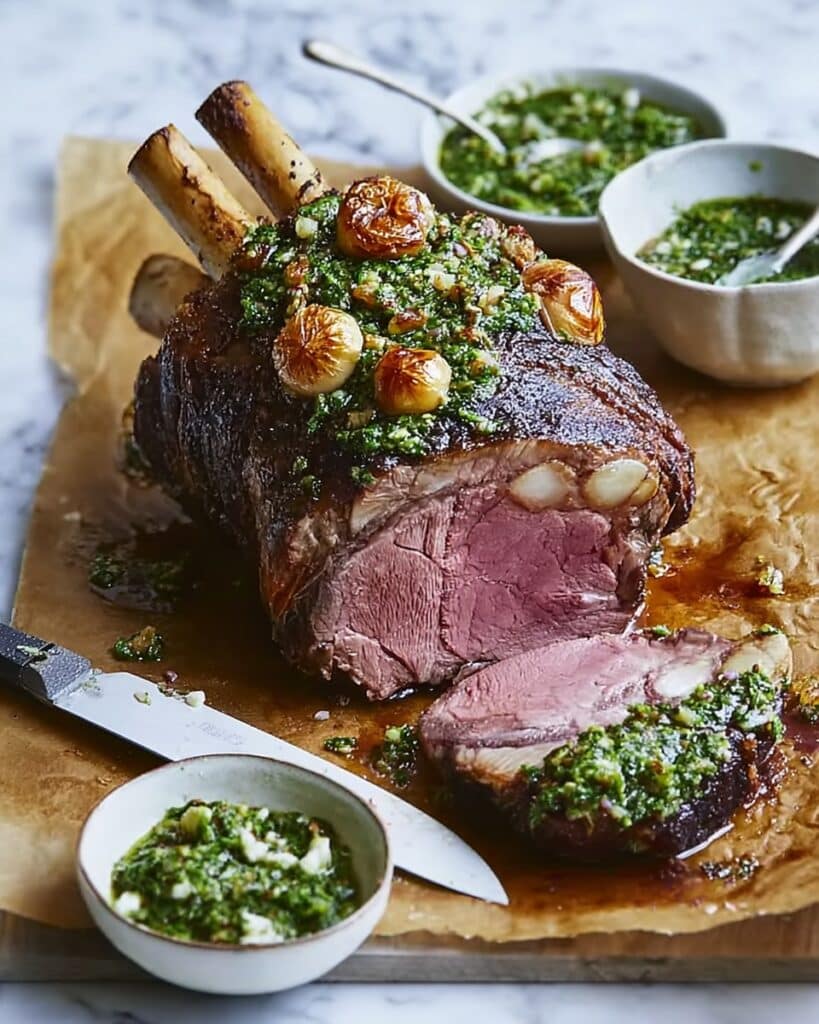 Buttermilk Brined Lamb With Mint and Pistachio Relish Recipe