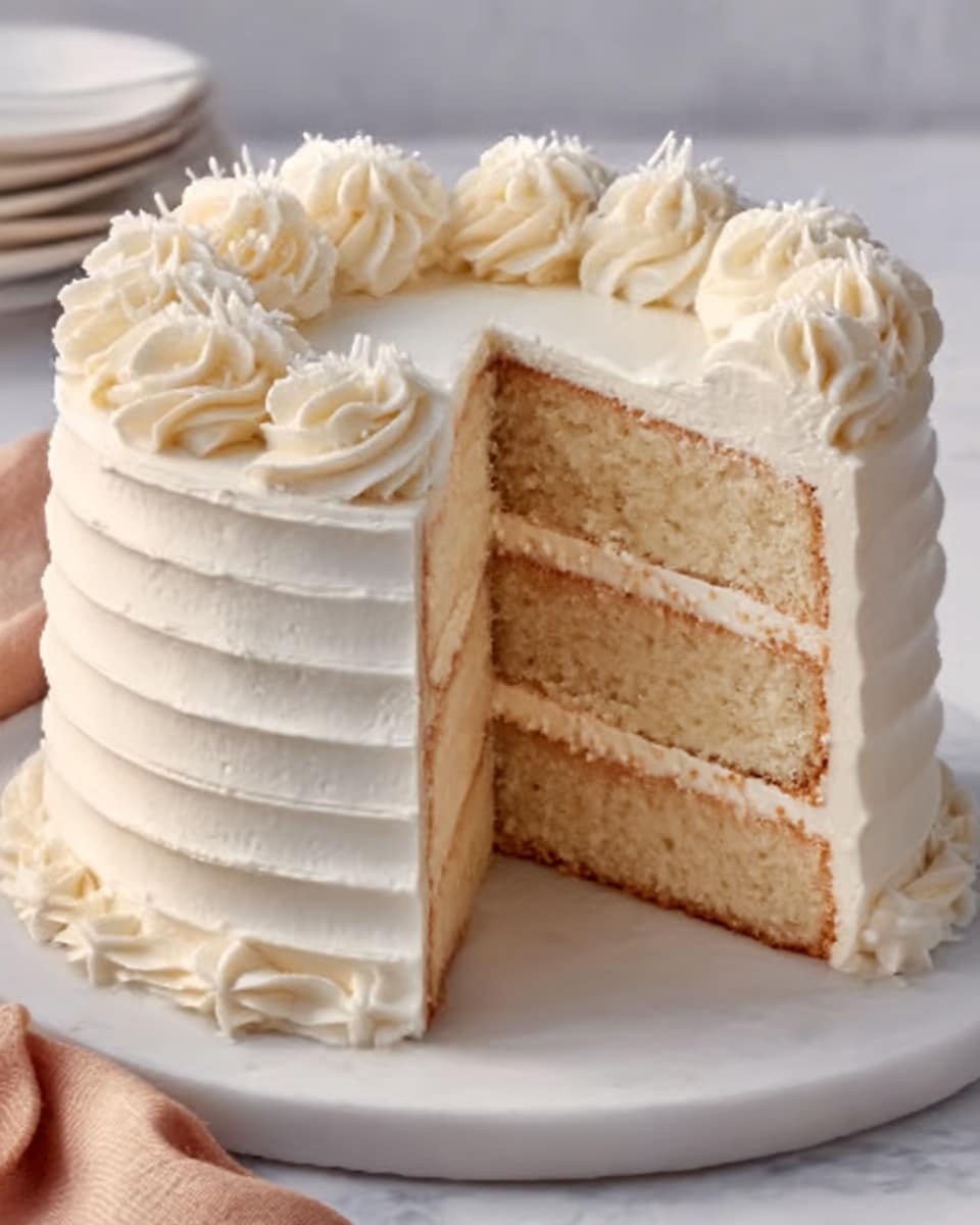 Moist White Velvet Cake Recipe - Recipe Image