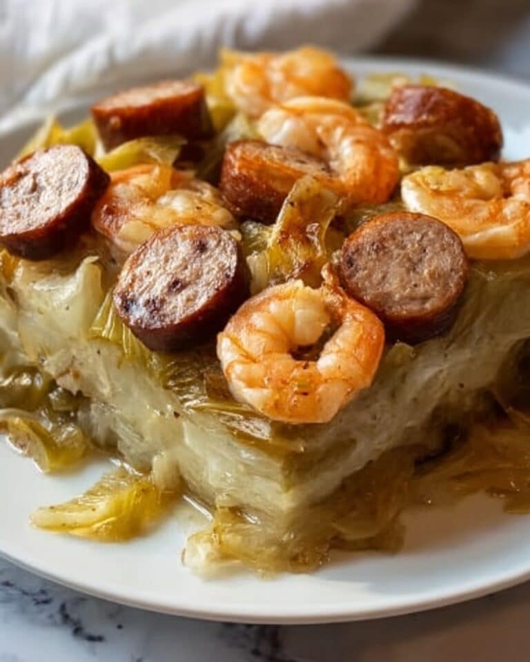 Fried Cabbage with Shrimp & Sausage Recipe