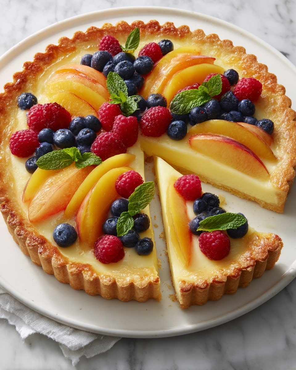 Fruit Tart with Fresh Berries and Pastry Cream Recipe - Recipe Image