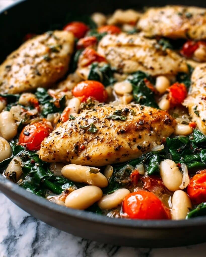 Herbed Chicken with Cannellini Beans Recipe