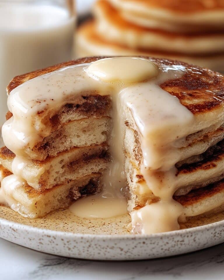 Cinnamon Roll Stuffed Pancakes Recipe
