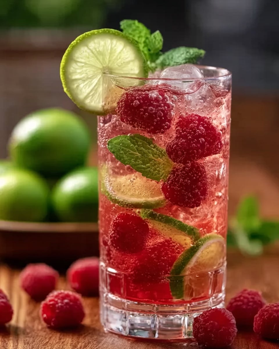Raspberry Lime Fizz Drink Recipe - Recipe Image