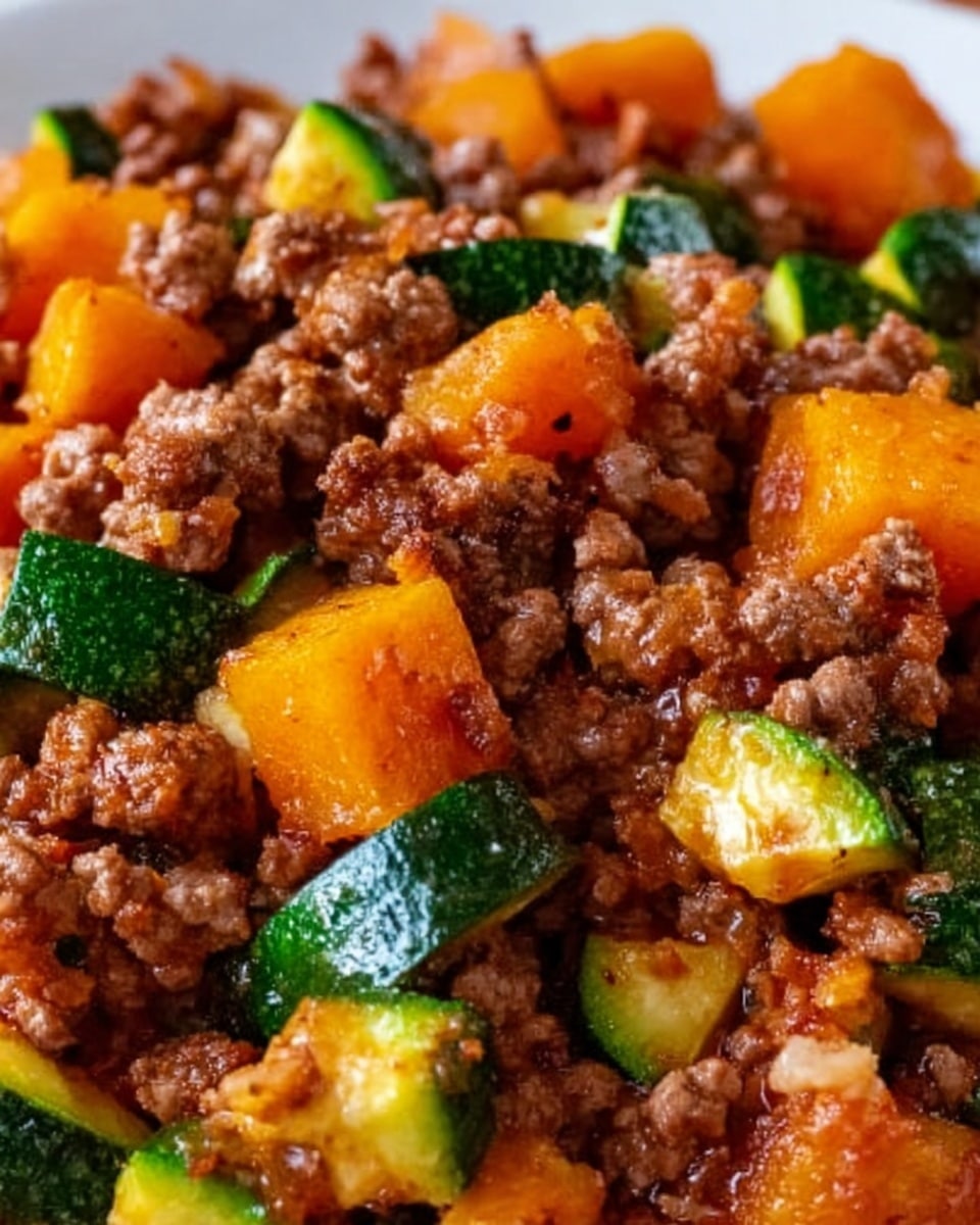 Ground Beef Zucchini Sweet Potato Skillet Recipe - Recipe Image
