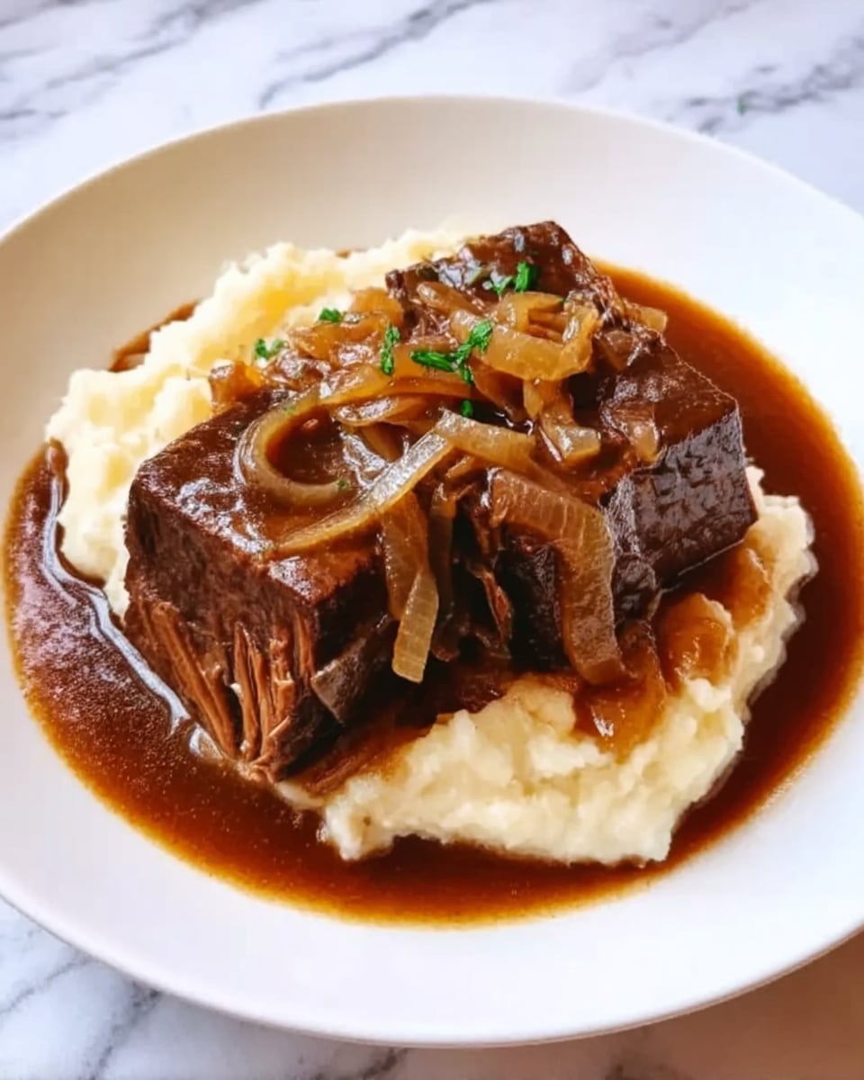 Slow Cooker French Onion Pot Roast Recipe - Recipe Image