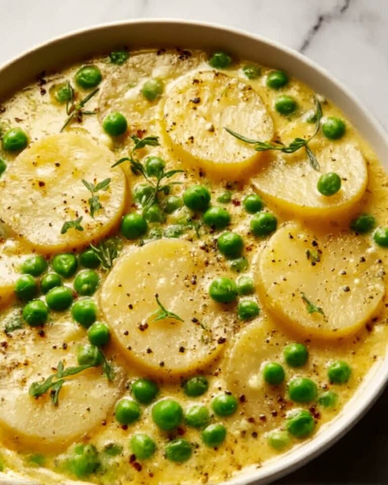 Creamy Potato and Pea Soup Delight Recipe