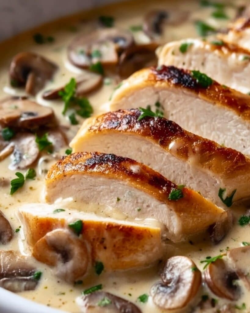 Chicken & Mushroom Alfredo Recipe