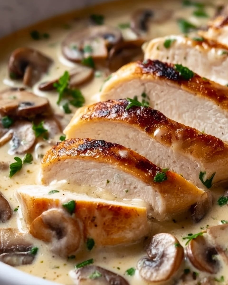 Chicken & Mushroom Alfredo Recipe - Recipe Image