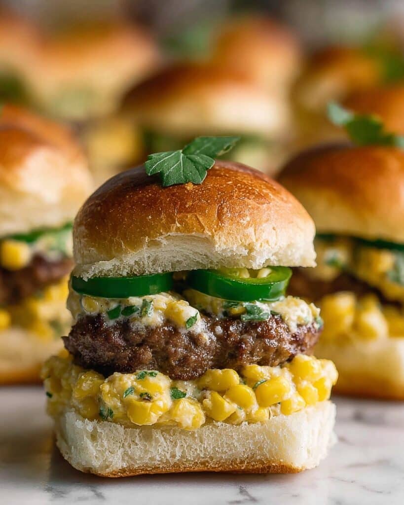 Street Corn Cheeseburger Sliders Recipe