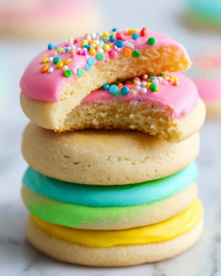 Easter Sugar Cookies with Colorful Icing and Sprinkles Recipe