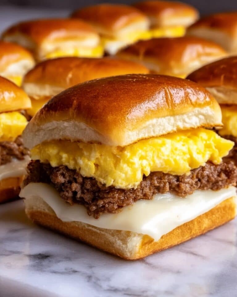 Hawaiian Roll Breakfast Sliders with Sausage, Egg & Cheese Recipe