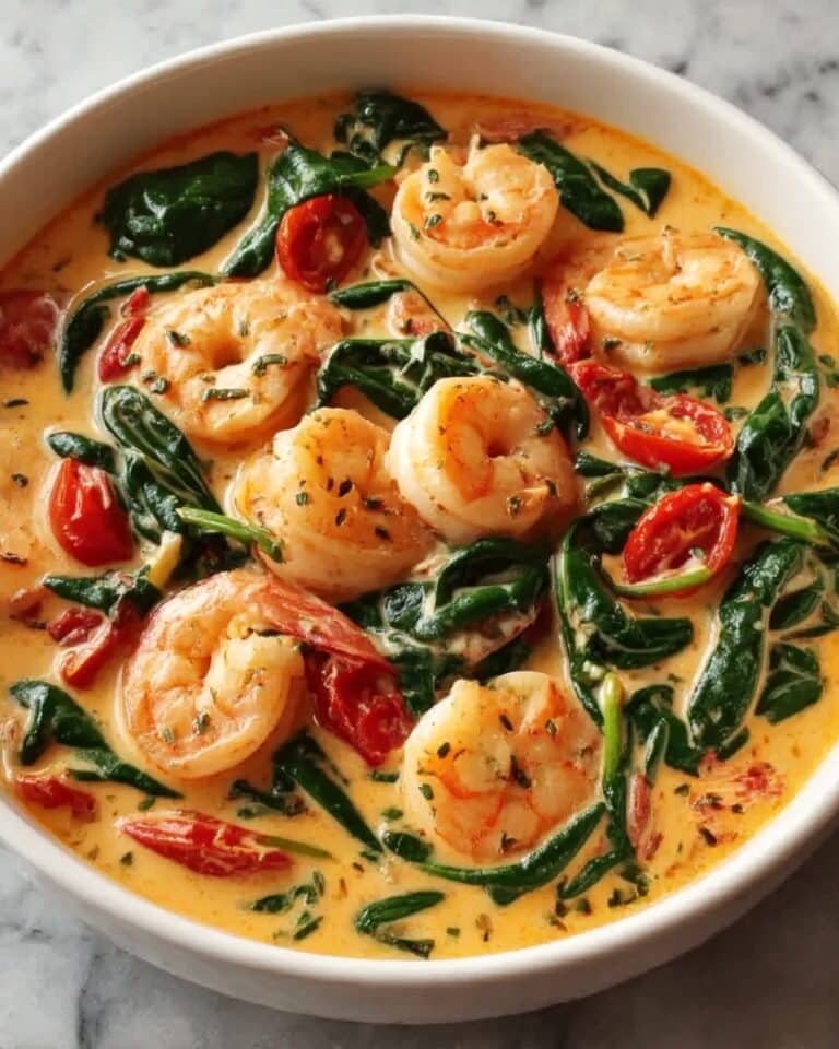 Best Creamy Shrimp Tuscan Fettuccine Recipe