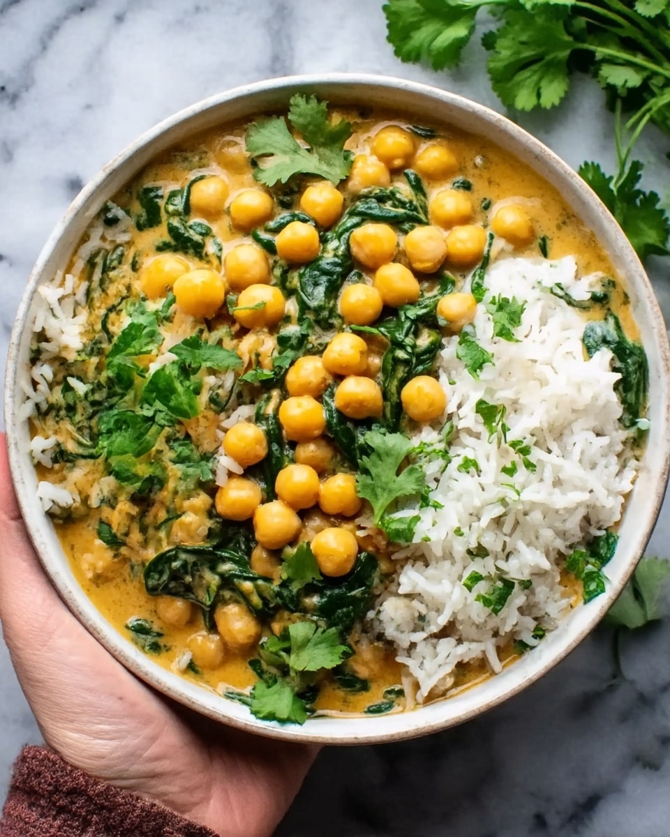 Chickpea Spinach Coconut Curry Recipe - Recipe Image