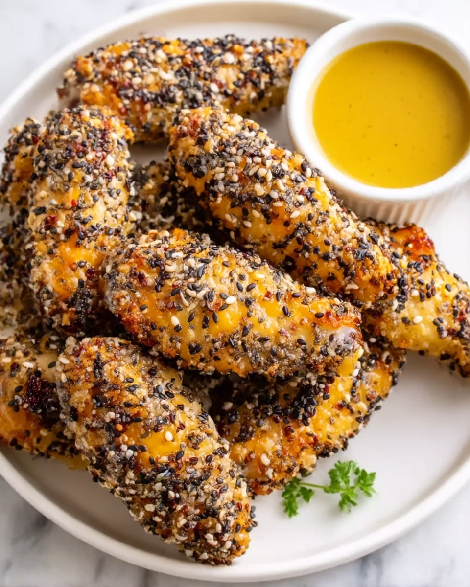 Air Fryer Chicken Tenders with Maple Mustard Sauce Recipe - Recipe Image