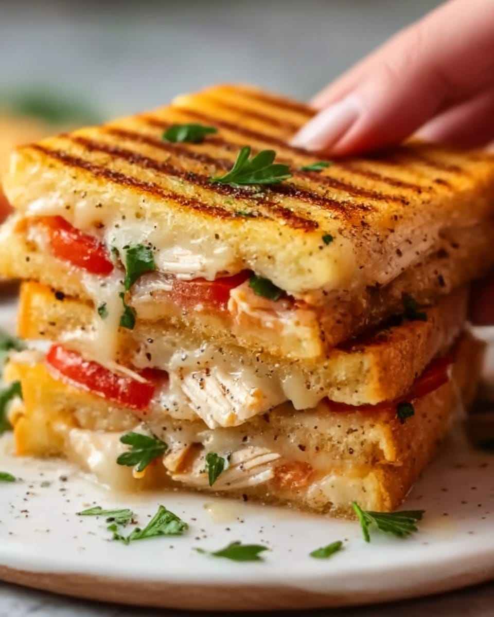 Best Honey Pepper Chicken Panini Pasta Recipe - Recipe Image