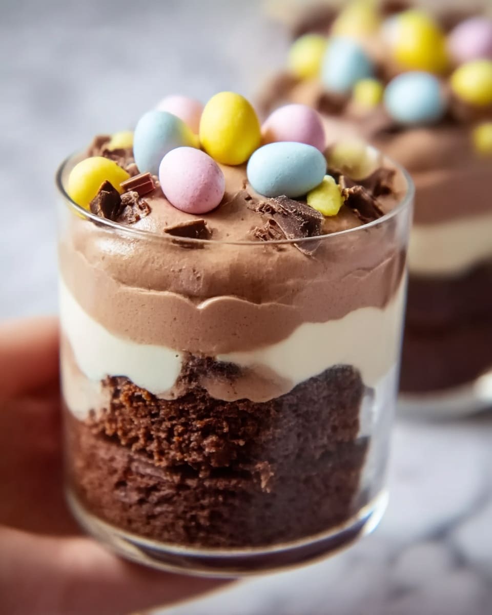 Mini Eggs Easter Brownie Parfaits Recipe - Recipe Image