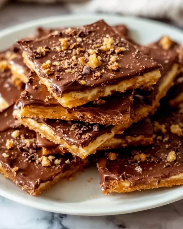 Saltine Toffee with Chocolate and Pecans Recipe