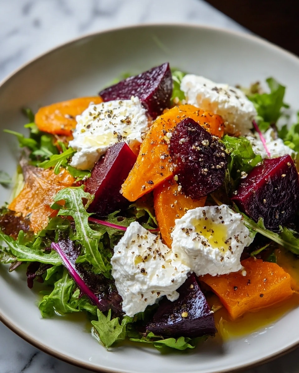 Roasted Beets and Carrots Salad with Burrata Recipe - Recipe Image