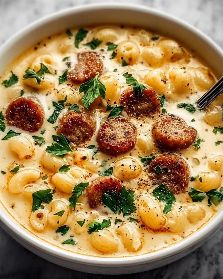 Creamy Parmesan Italian Sausage Ditalini Soup Recipe
