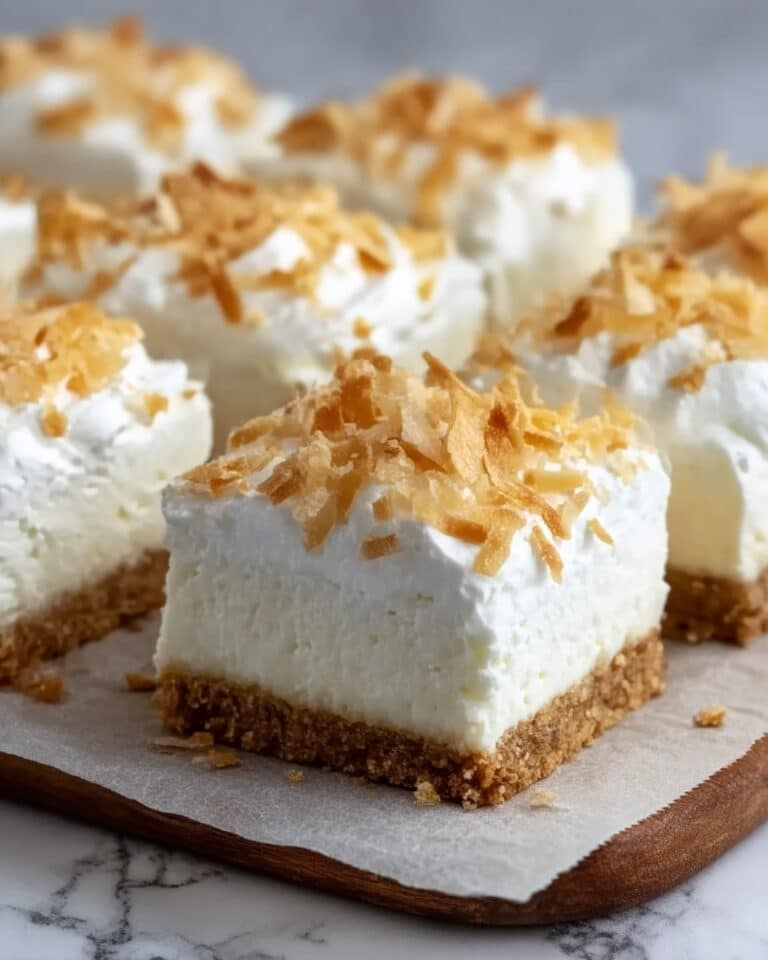 Skinny Coconut Cheesecake Bars Recipe