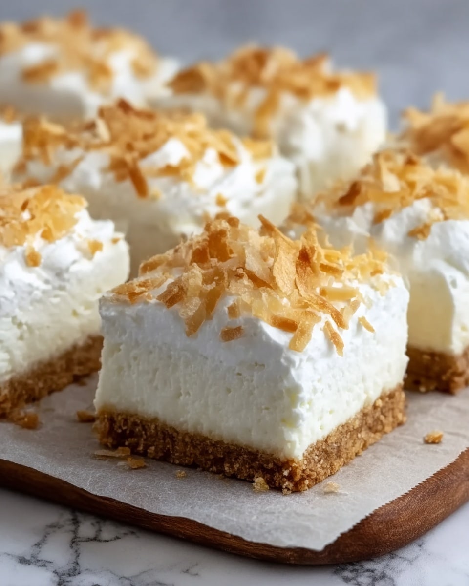 Skinny Coconut Cheesecake Bars Recipe - Recipe Image