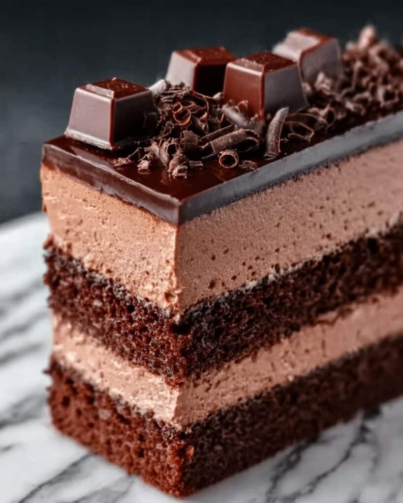 Dark Chocolate Mousse Cake Recipe