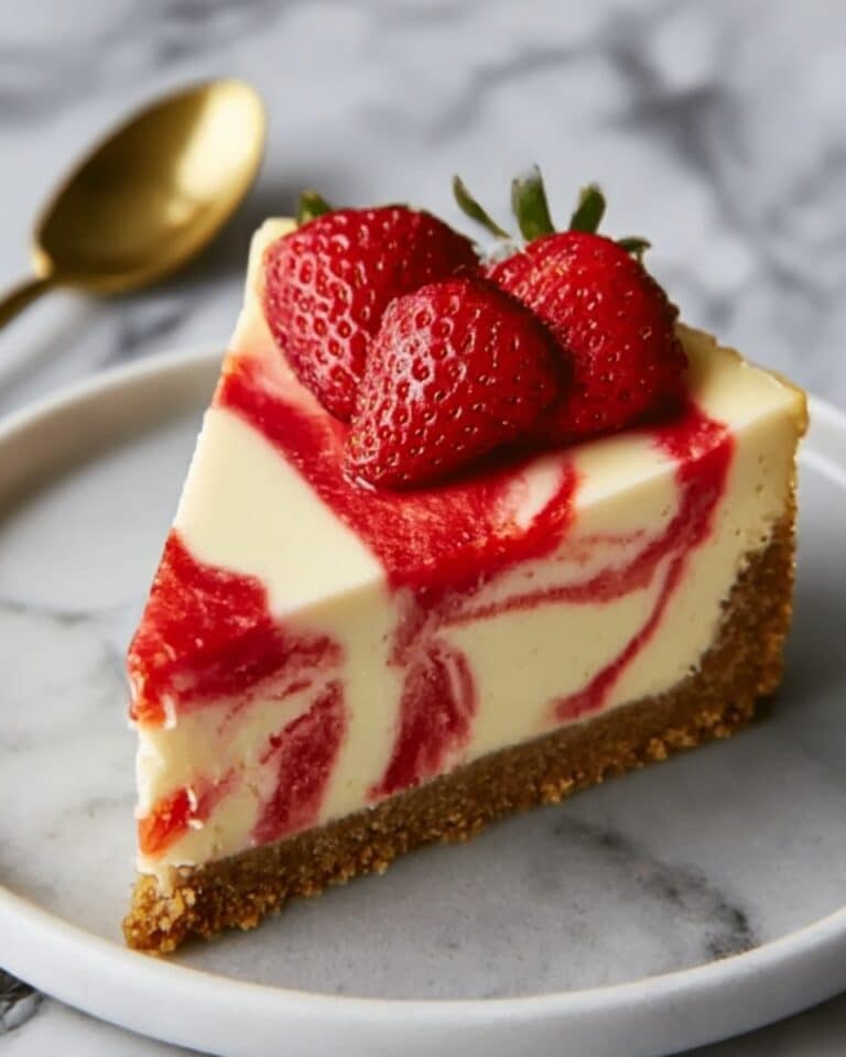 Strawberry Swirl Cheesecake Recipe