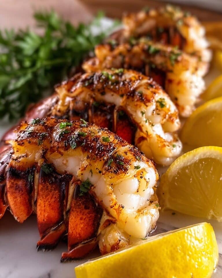Grilled Lobster Tails with Garlic Lemon Butter Sauce Recipe