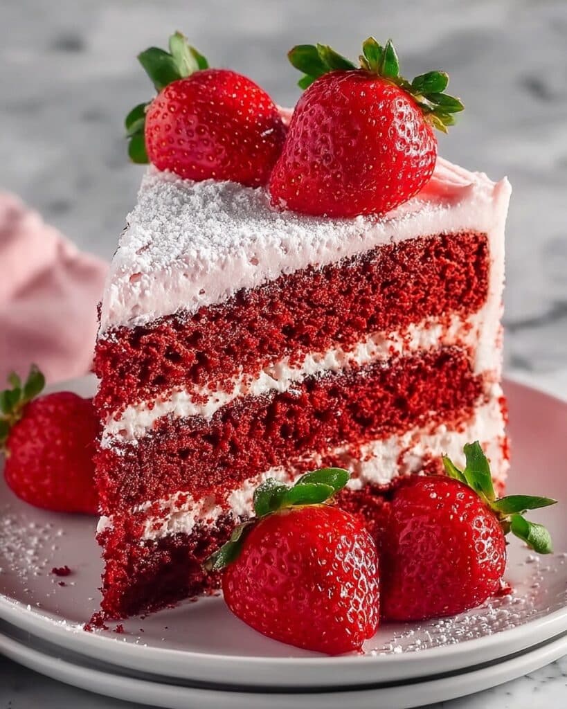 Strawberry Velvet Cake Recipe