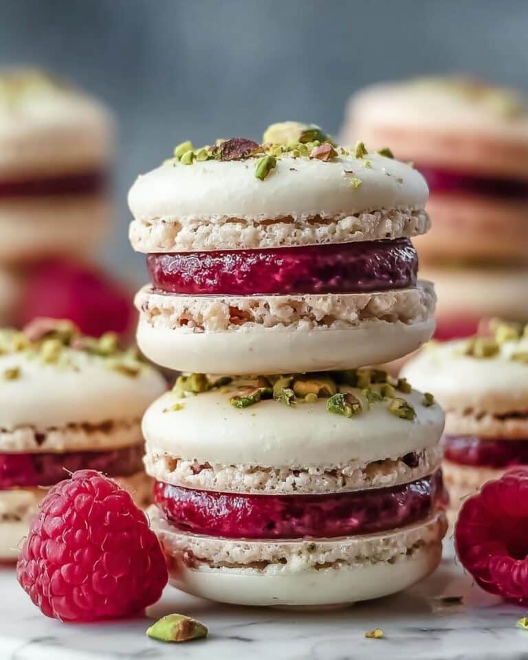 Luxurious Raspberry Pistachio Macarons Recipe