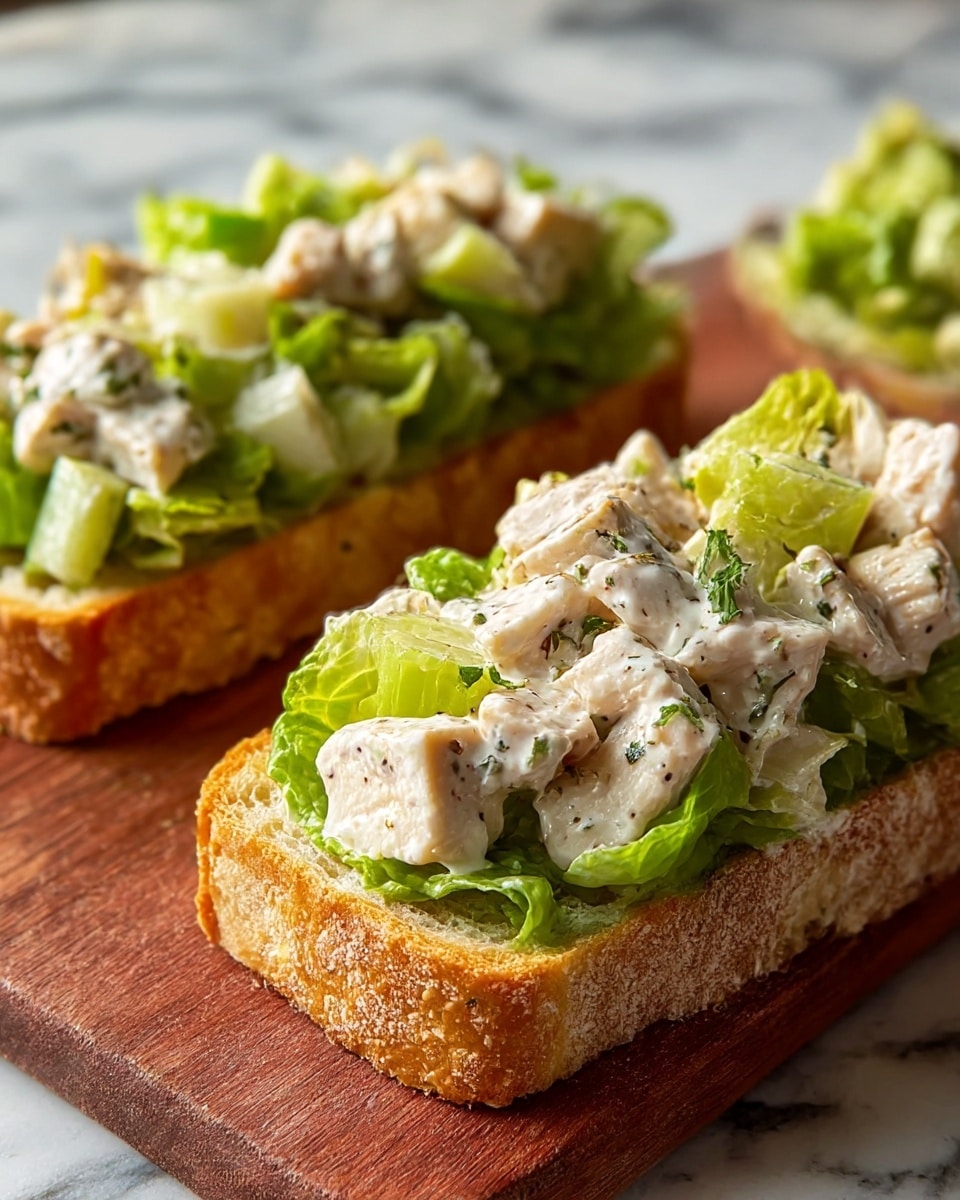 Chopped Chicken Caesar Salad Sandwiches Recipe - Recipe Image