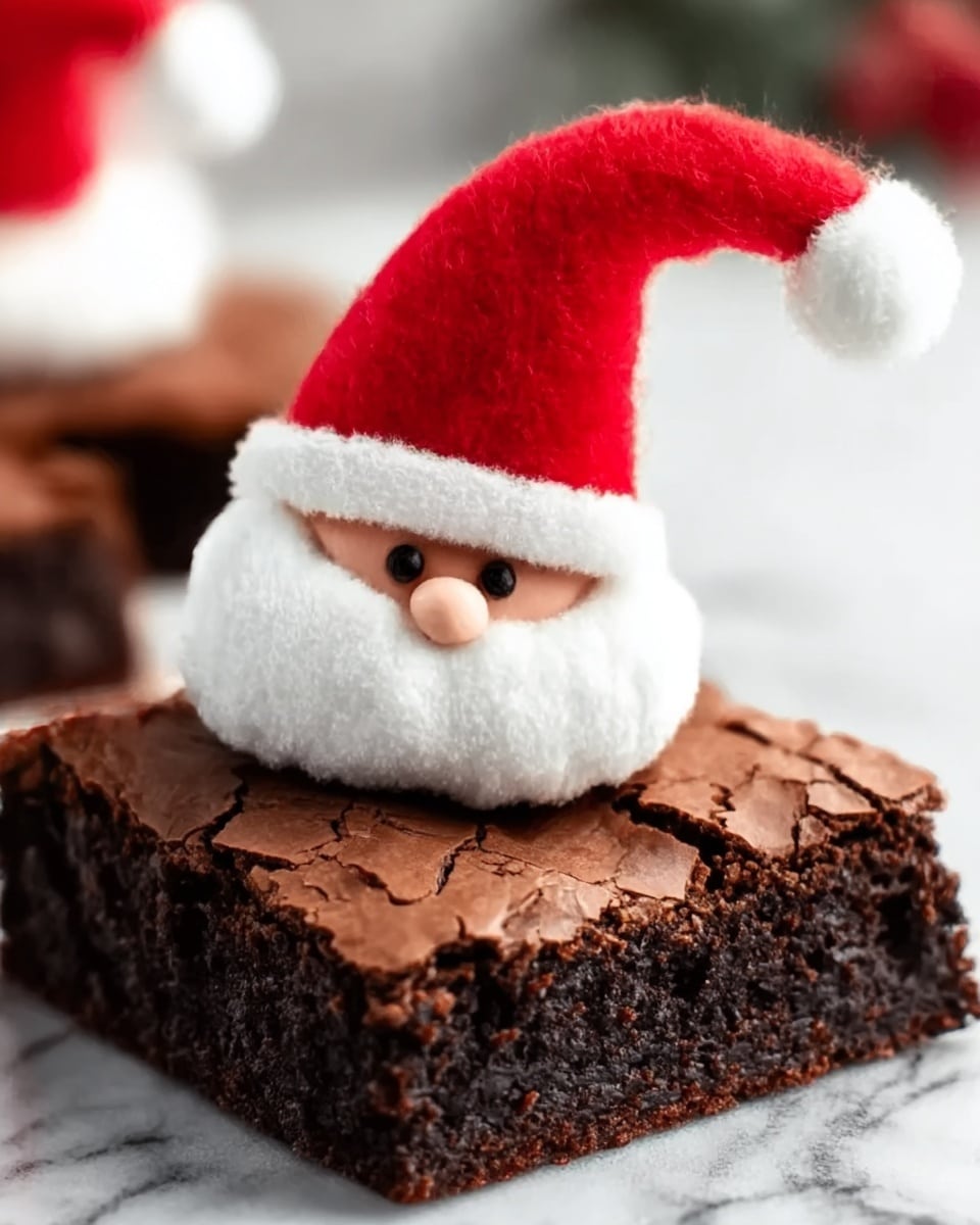 Santa Hat Brownies Recipe - Recipe Image