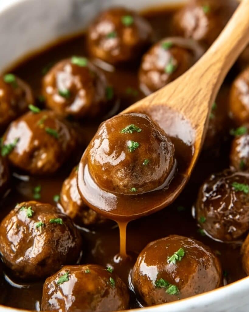 Salisbury Steak Meatballs with Rich Brown Gravy Recipe