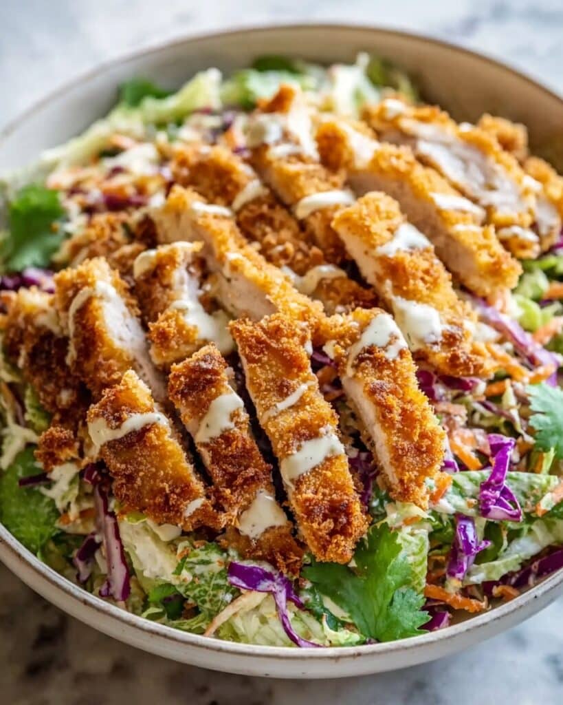 Caesar Slaw with Crispy Chicken Recipe