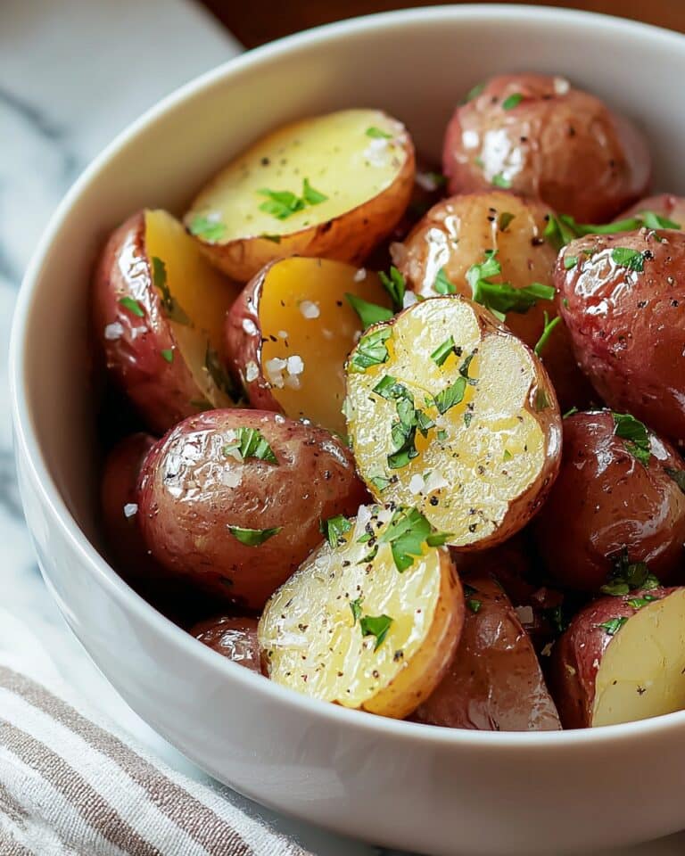Slow Cooker Garlic Herb Potatoes with Parmesan Recipe