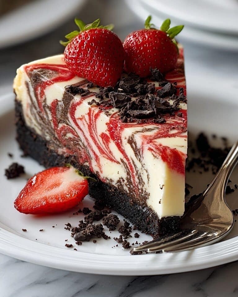 Chocolate Strawberry Swirl Cheesecake Recipe