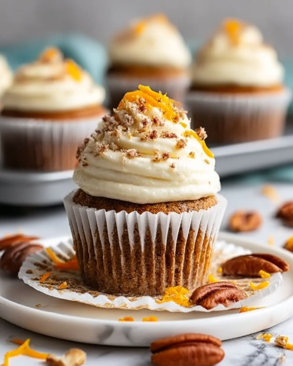 Easy Carrot Cake Cupcakes Recipe - Recipe Image