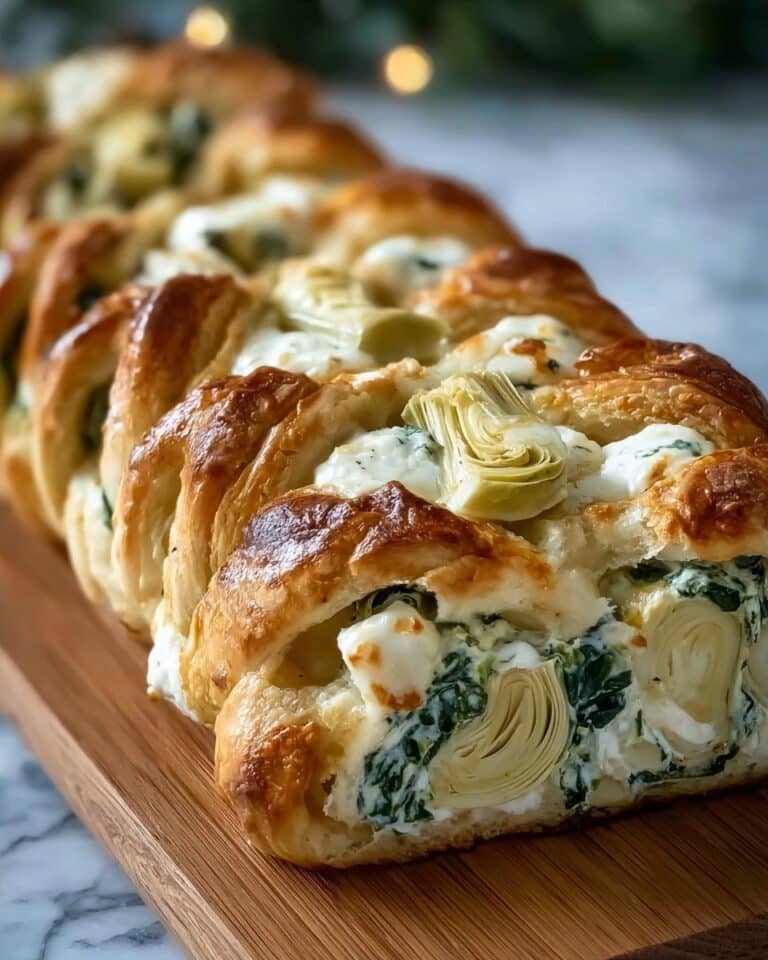 Spinach Artichoke Pull-Apart Christmas Bread Recipe