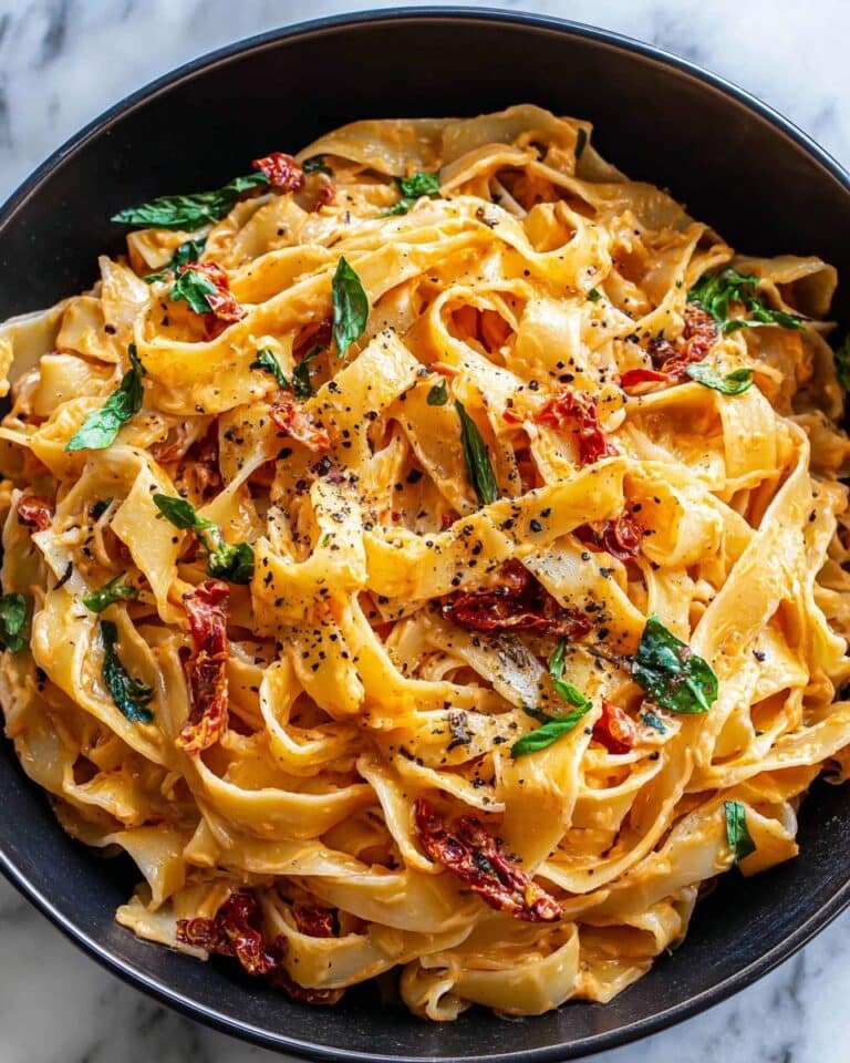Creamy Sun-Dried Tomato Fettuccine Recipe