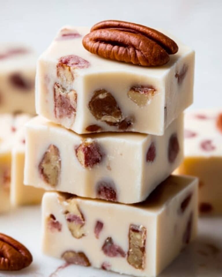 Strawberry Pecan White Chocolate Fudge Recipe