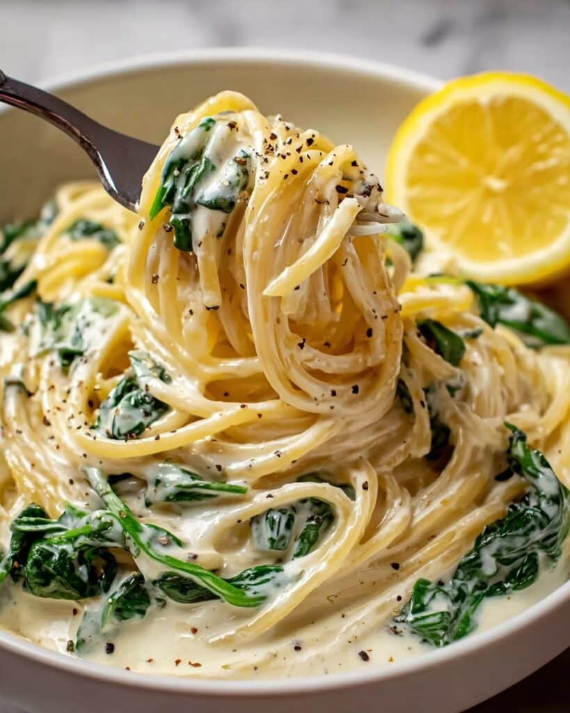 Lemon Ricotta Pasta with Spinach Recipe