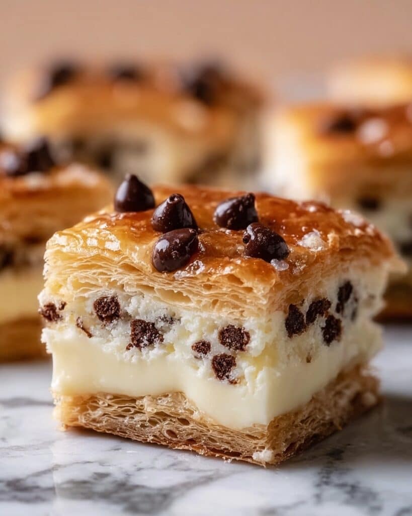 Ricotta Chocolate Chip Pastry Squares Recipe