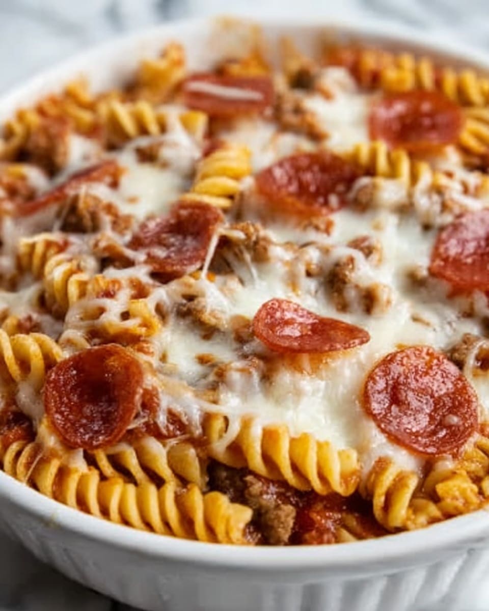 Pizza Pasta Casserole Recipe - Recipe Image