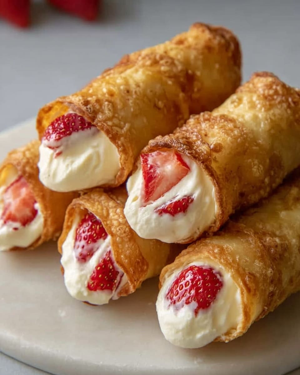 Strawberry Cheesecake Eggroll Bites Recipe - Recipe Image
