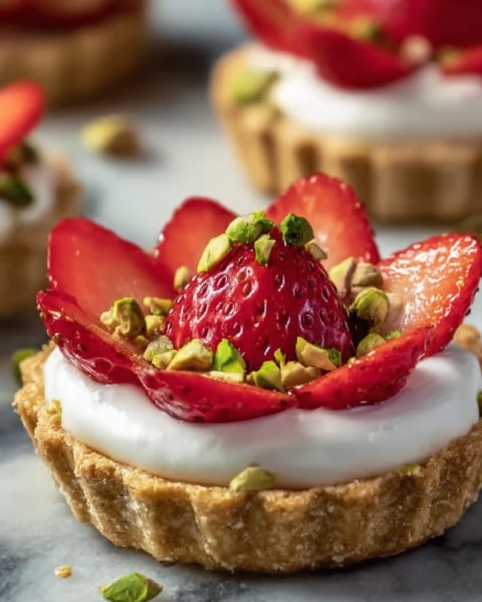 Mini Strawberry-Pistachio Mascarpone Tarts Recipe - Recipe Image